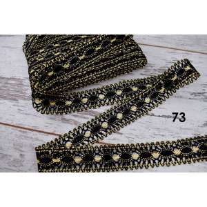 Synthetic Lace 073 (Black-Gold)