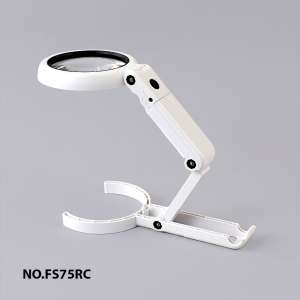 Foldable magnifying glass with LED lighting NO.FS75RC