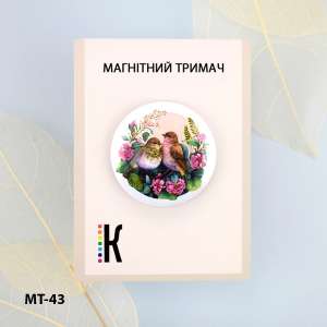 Магнітний тримач для голок та схем МТ-43 "Пташки у квітах"