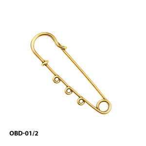 Булавка з кільцями, 60 мм OBD-01/2 (золото)