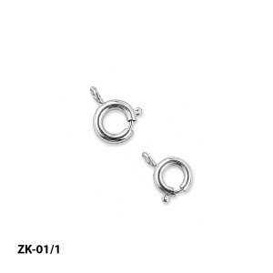 Круглая застёжка, Ø6мм ZK-01/1 (серебро)