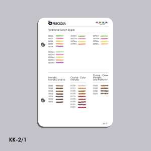 Preciosa Bead Color Chart (TM Kolorova) KK-2