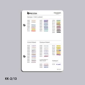 Preciosa Bead Color Chart (TM Kolorova) KK-2