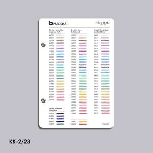 Preciosa Bead Color Chart (TM Kolorova) KK-2