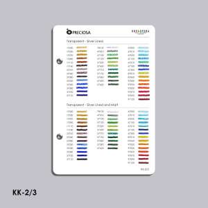 Preciosa Bead Color Chart (TM Kolorova) KK-2