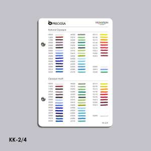 Preciosa Bead Color Chart (TM Kolorova) KK-2