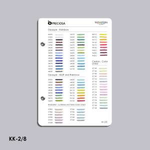 Preciosa Bead Color Chart (TM Kolorova) KK-2