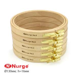 Nurge Wooden Embroidery Hoops with Screw (Ø130 mm., h. 16 mm.) 110-2