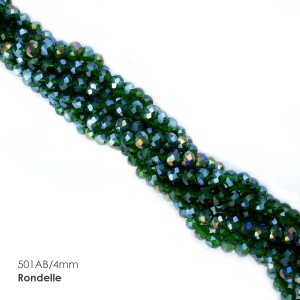 Намистини Рондель 4 мм, 501AB (≈120 шт.)