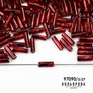 Preciosa Glass Bugle Beads 35127/97090/3