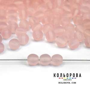 14.Preciosa намистина 71200 Pink Opal matt (6 мм.)