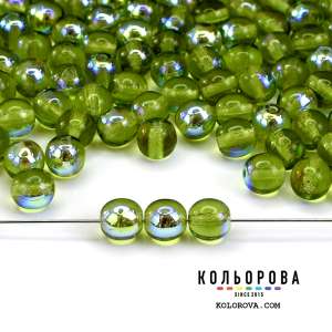 5.Preciosa бусина 50230 Olivine AB (6 мм.)