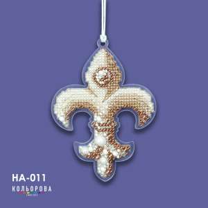 Embroidery kit for a Christmas ornament NA-011 “Royal lily”
