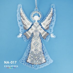 Набір для вишивки новорічної іграшки NA-017 "Святковий ангел"