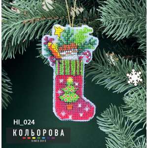 Новорічна іграшка НІ_024  "Чобіток з подарунками"