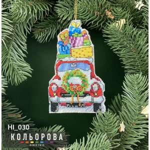 Новорічна іграшка НІ_030 "Автомобіль Санти"