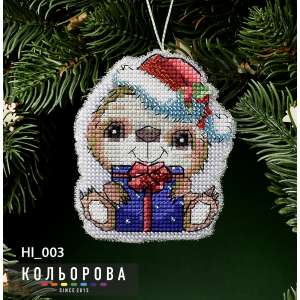 Новорічна іграшка на пластиковій основі НІ_003 "Різдвяний ранок"