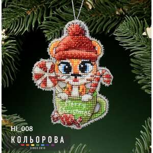 Новорічна іграшка на пластиковій основі НІ_008 "Символ добробуту"