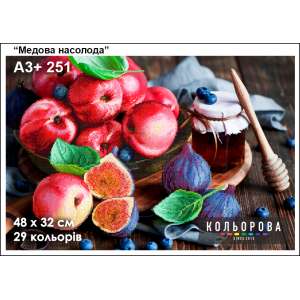 Картина для вышивки формата А3 + 251 "Медовая сладость"