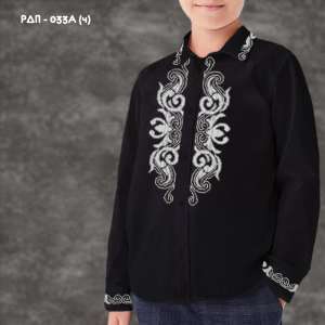 Shirt for Boy Sewn RDP-033A (Black)