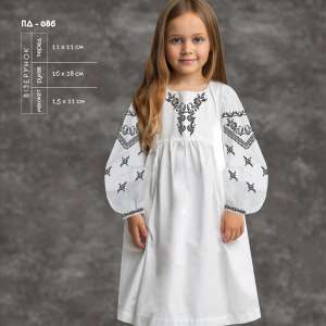Children's dress with sleeves (5-10 years) PD-086