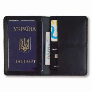 Чорний базовий шкіряний докхолдер
