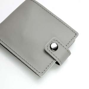 Leather Wallet Babylon Compact, Grey