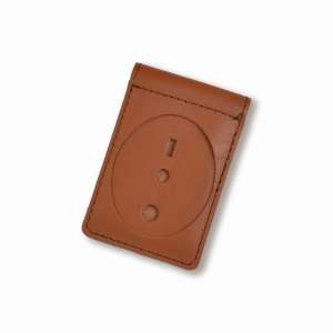 National Police Cover with Badge Slot Type 2 (terracotta, silver embossing)