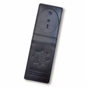 National Police Cover with Slot for Badge Type 2 (black, clean embossing)