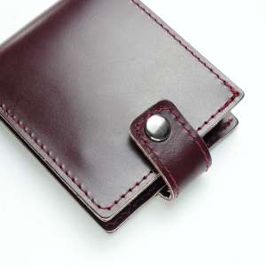Кожаный кошелек Babylon Compact, бордовый