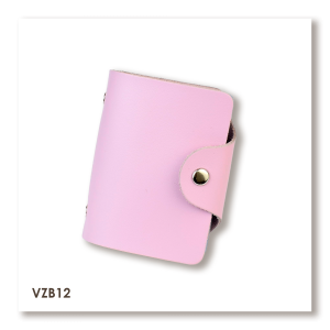 Pink Basic Leather Card Holder