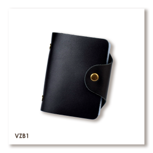 Black Basic Leather Card Holder