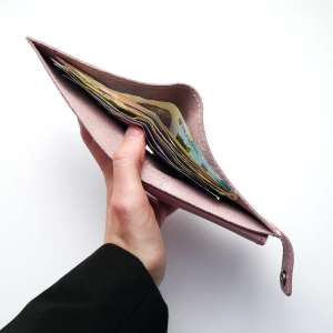 Кожаный кошелёк Babylon Compact, розовый