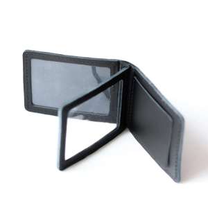 National Police Cover with Badge Slot (black, silver embossing)