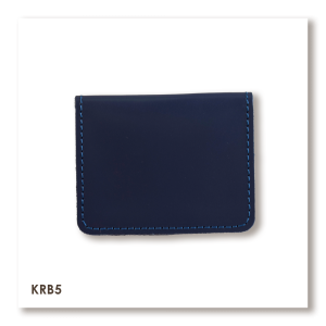 Blue Basic Leather Cardholder