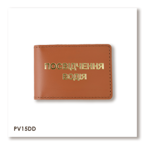 Standard Driver's License Cover (Terracotta, Gold Embossing)