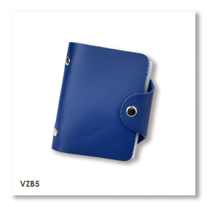 Blue Basic Leather Card Holder
