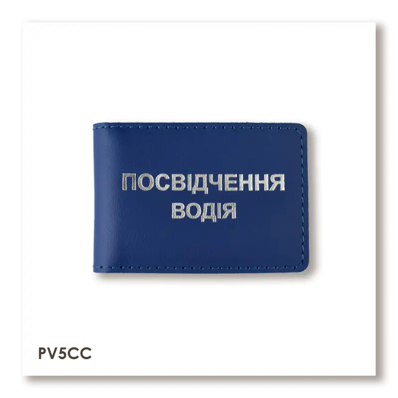 Standard Driver's License Cover (blue, silver embossing)