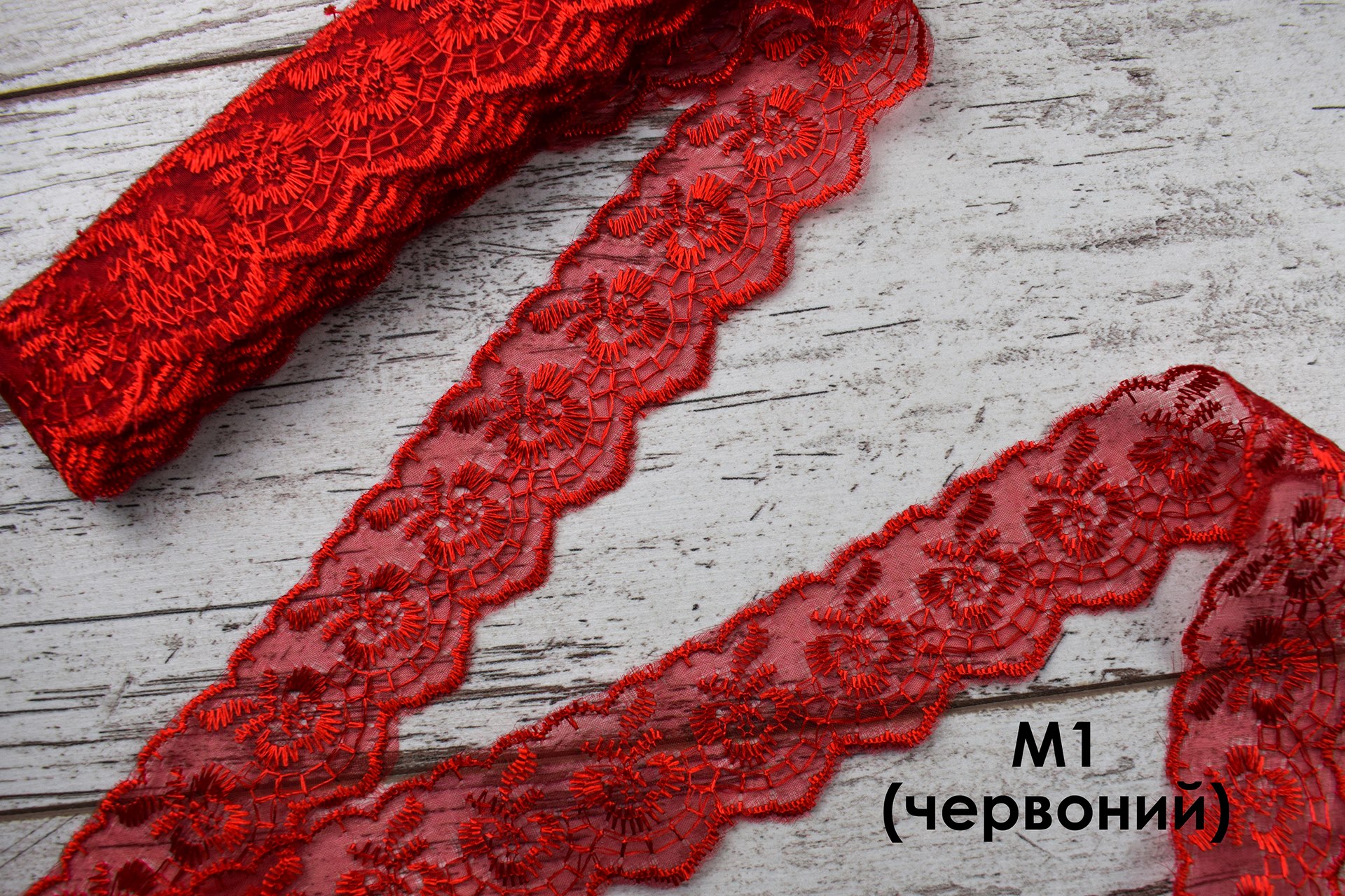Мереживо синтетичне М1 (червоний)