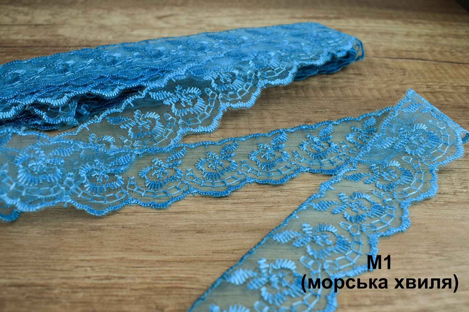 Кружево синтетическое М1 (морская волна)