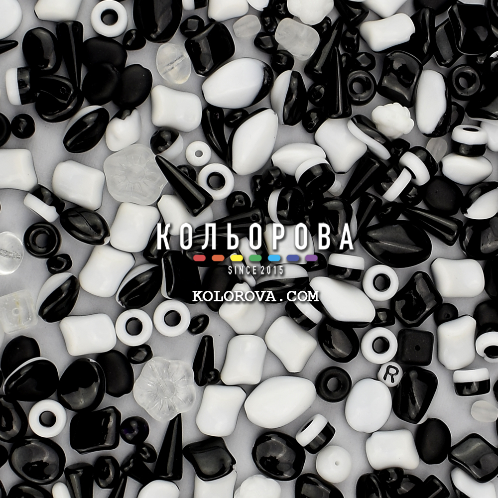 Preciosa 92-Mix-B&W-Harlequine-1