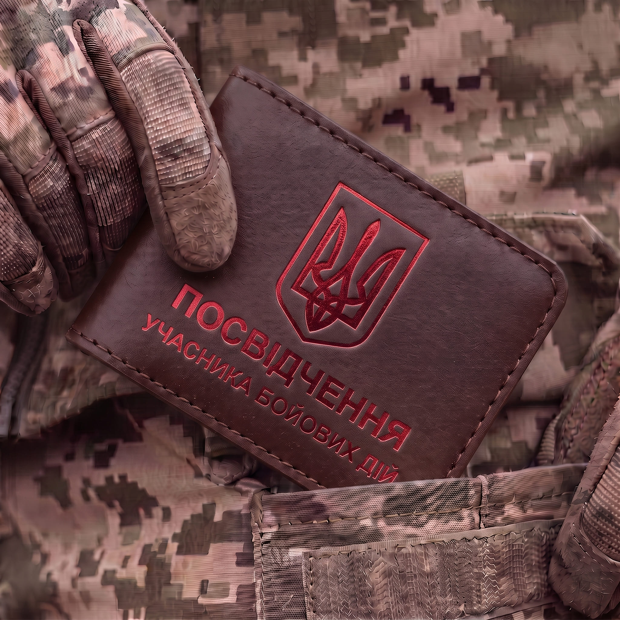 Cover for UBD Certificate with Coat of Arms (dark brown, red embossing)