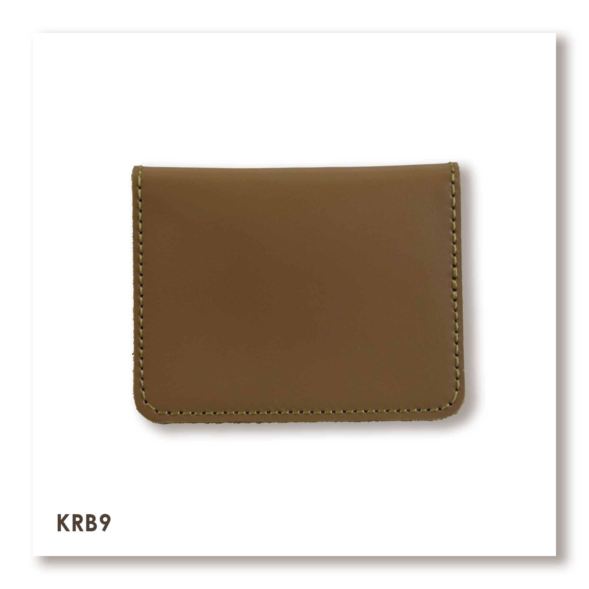 Khaki Basic Leather Cardholder