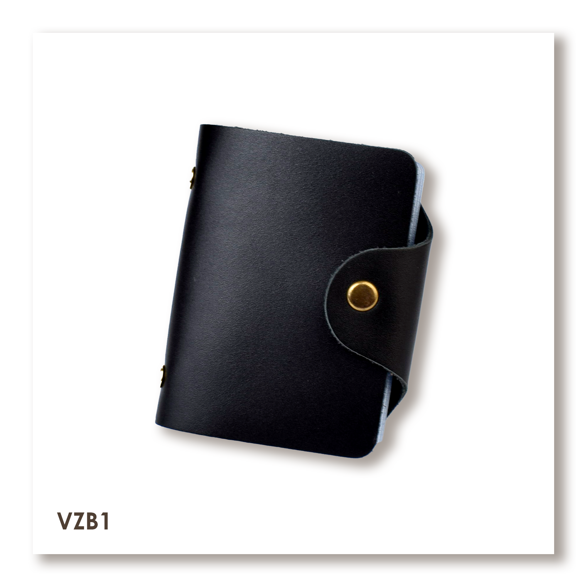 Black Basic Leather Card Holder