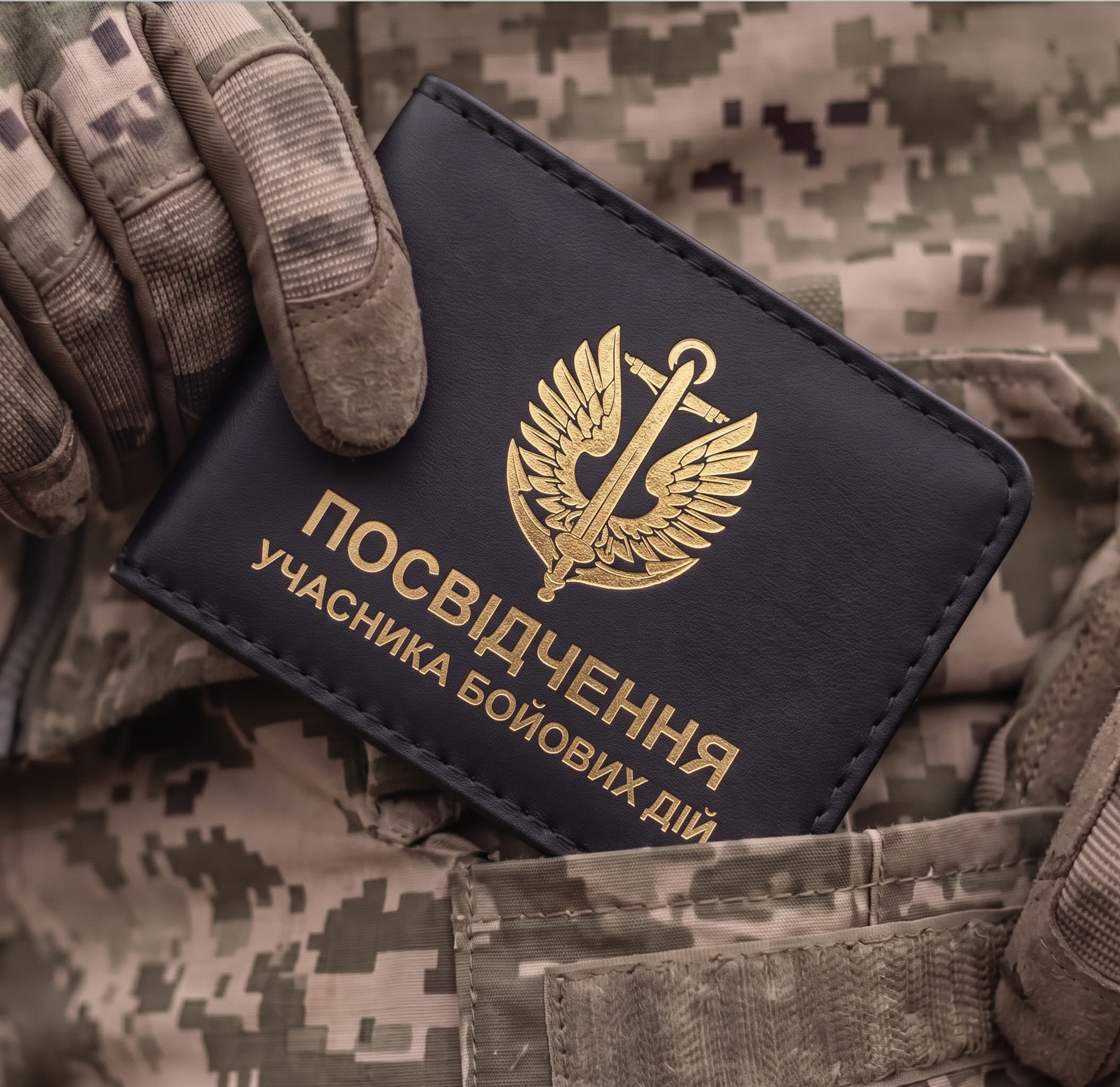 Cover for Combatant ID Marine Corps (black, gold embossing)