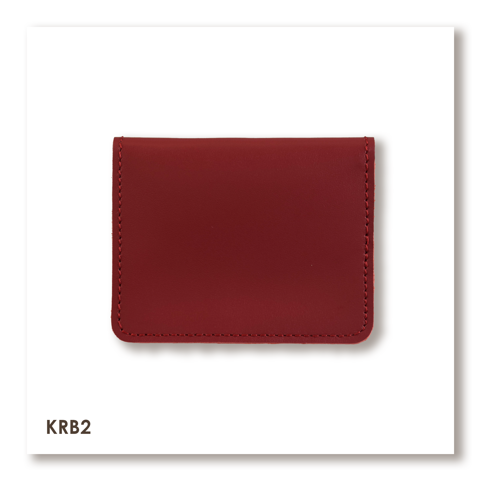 Red basic leather cardholder