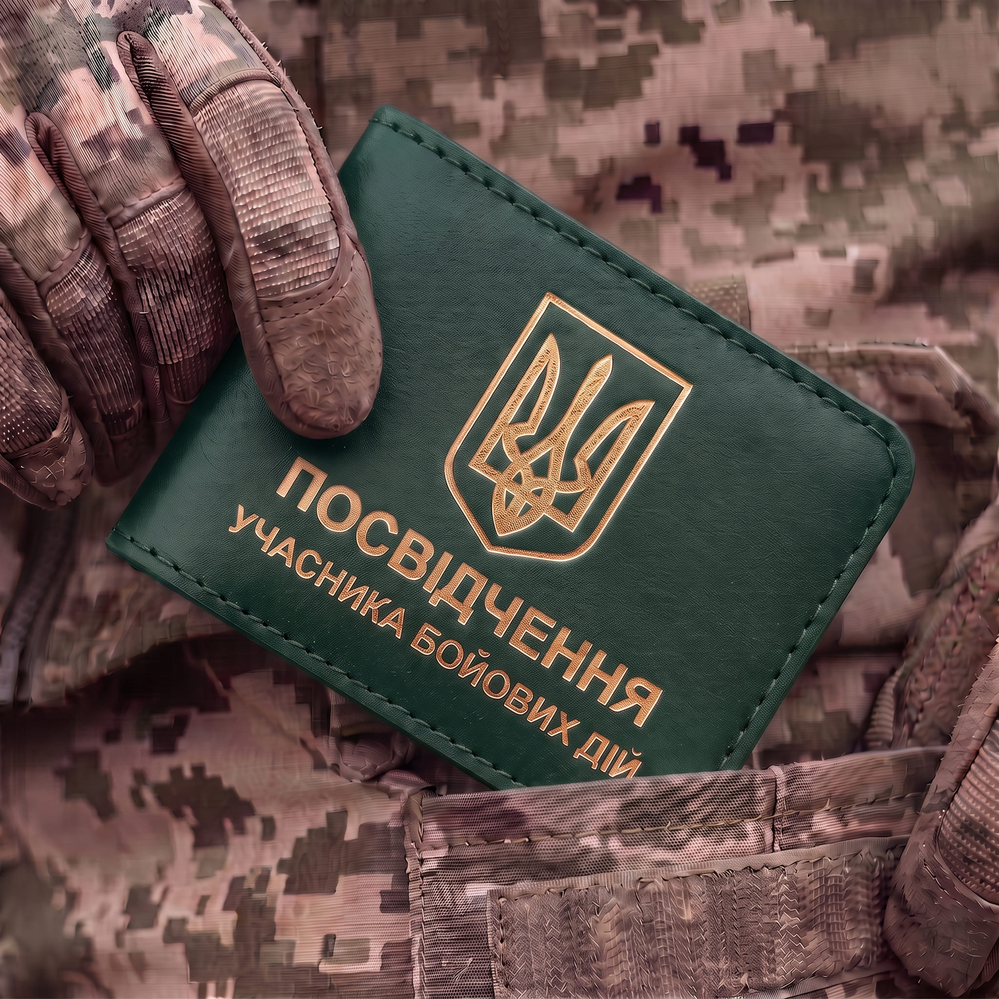 Cover for UBD Certificate with Emblem (green, gold embossing)