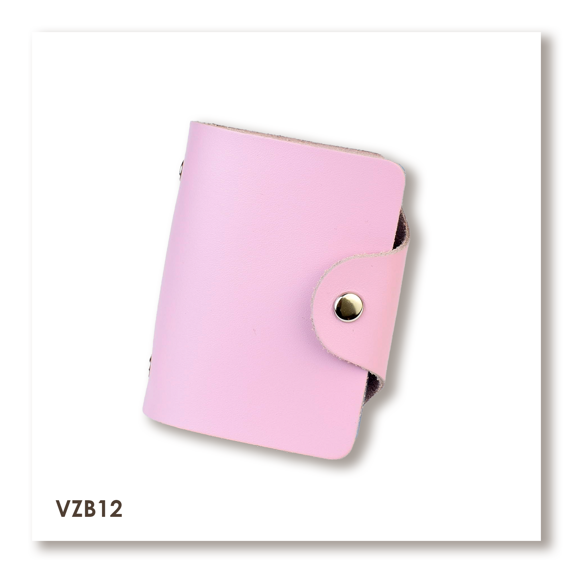 Pink Basic Leather Card Holder
