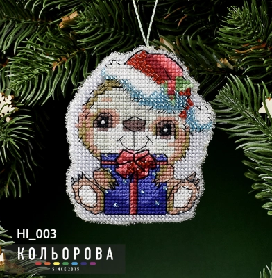 Новорічна іграшка на пластиковій основі НІ_003 "Різдвяний ранок"