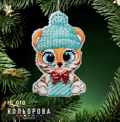 Новорічна іграшка на пластиковій основі НІ_010 "Символ щастя"